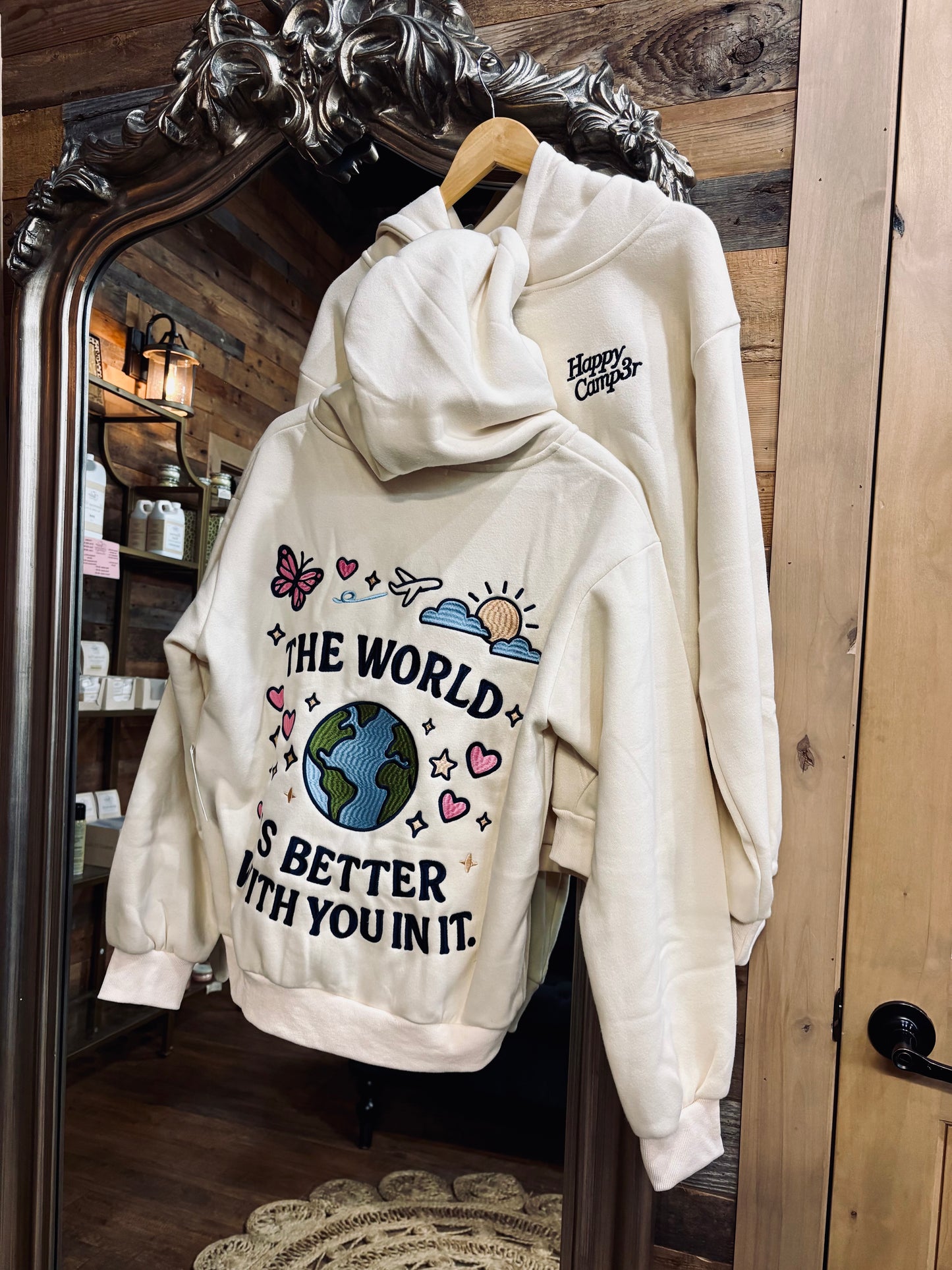 Happy Camp3r World Is Better Zip Up Hoodie