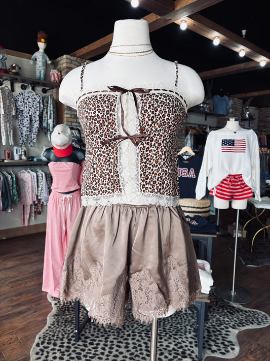 Leopard Bow Tie Tank