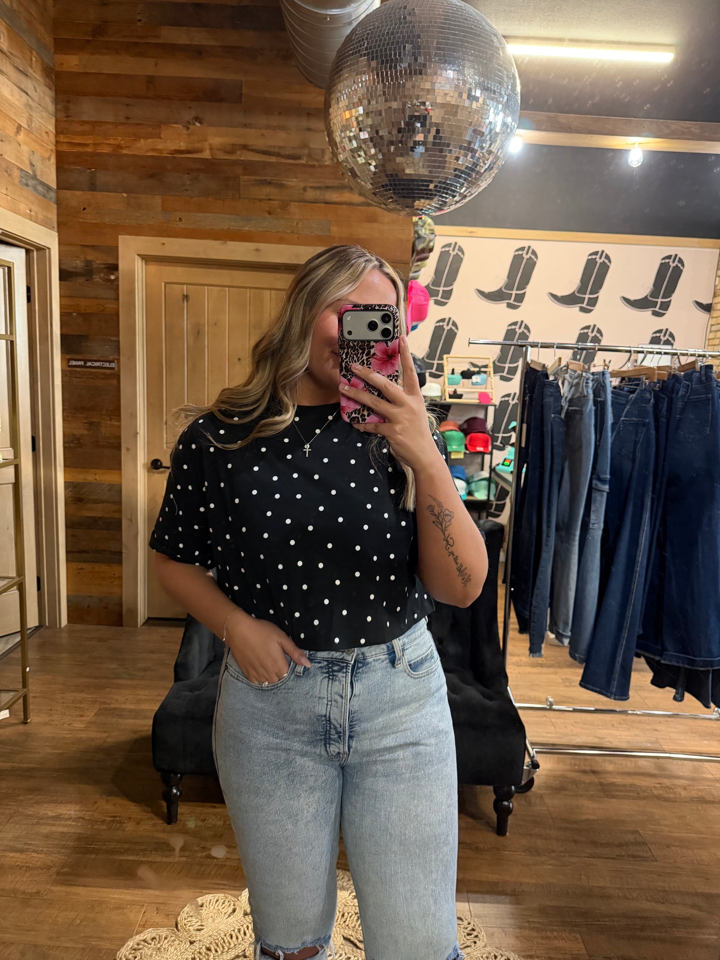 Polka Dot Crop Tee