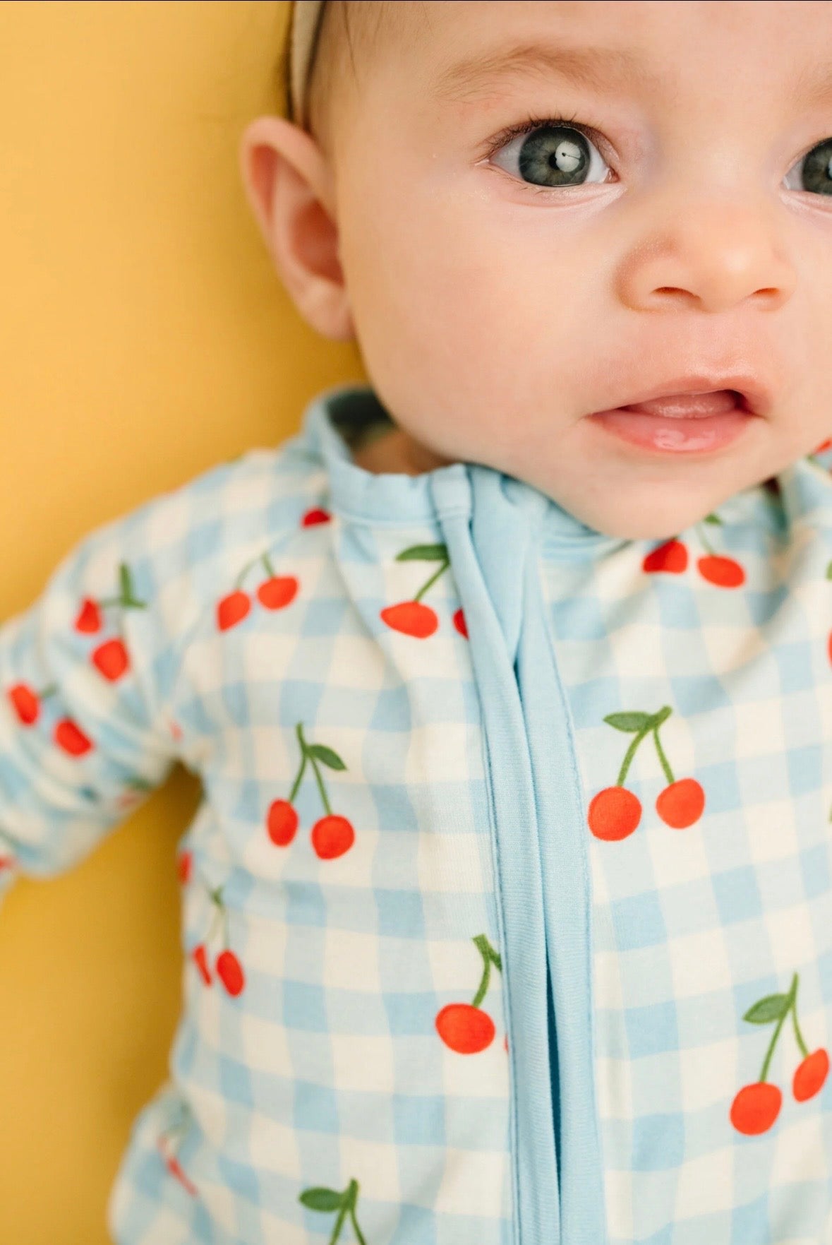 Cherry Gingham Bamboo Sleeper