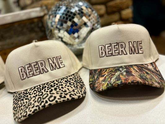 Beer Me Leopard Vintage Trucker