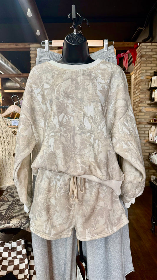 White Woodland Crewneck Set