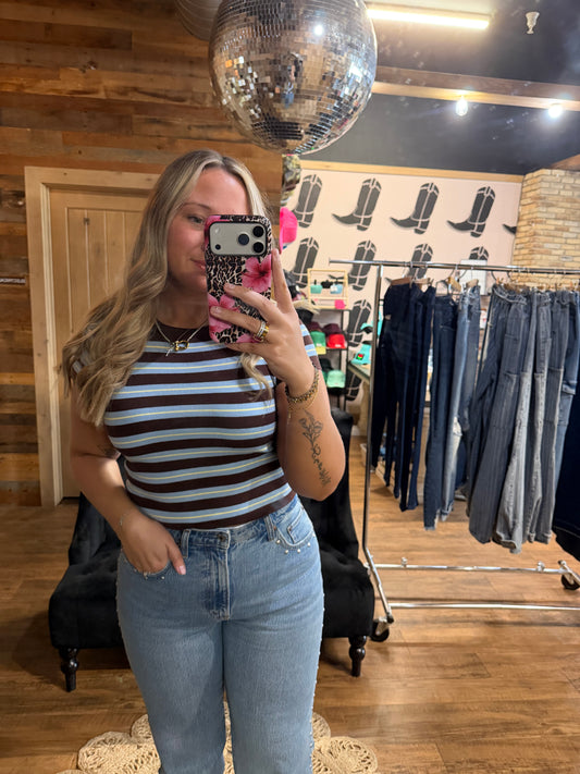 Espresso Stripe Tee