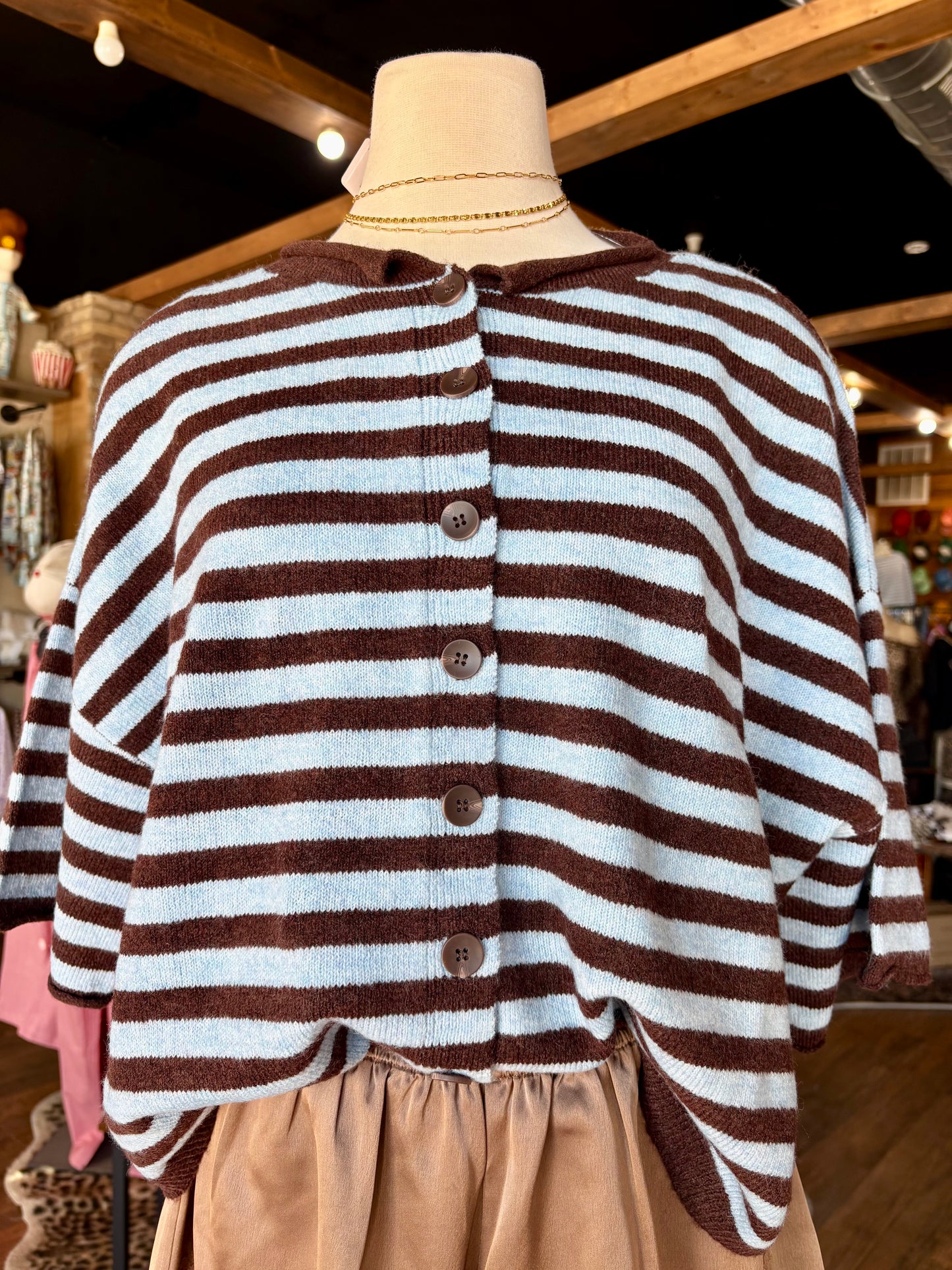 Jesse Button Down Stripe Cardigan