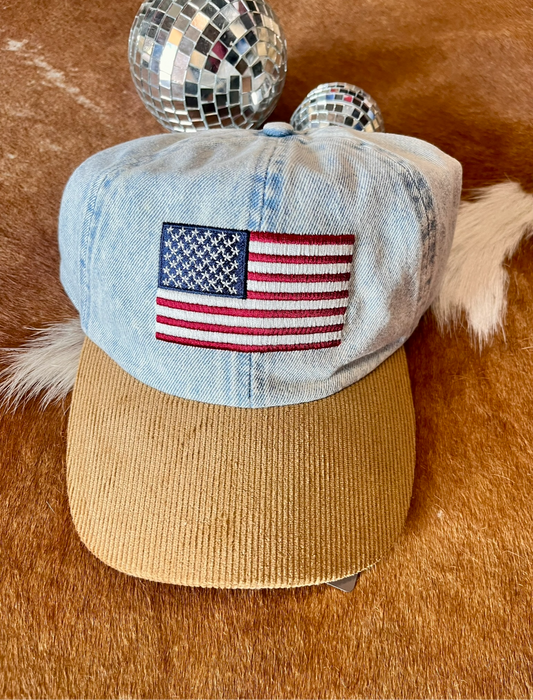 American Flag Denim Trucker