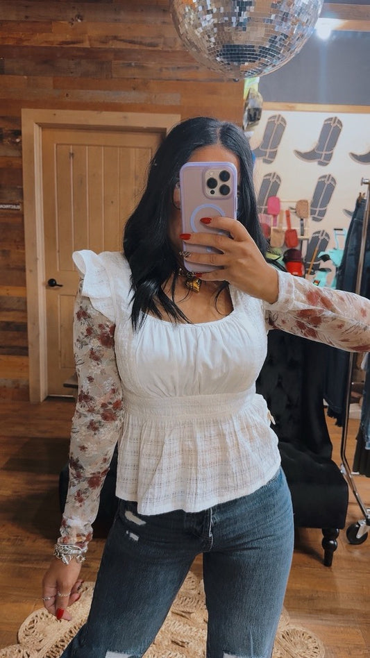 Illa Illa lace Tie Top