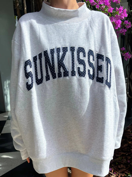 Polka Dot SUNKISSED Mockneck
