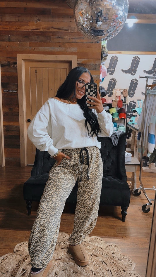 Leopard French Terry Joggers
