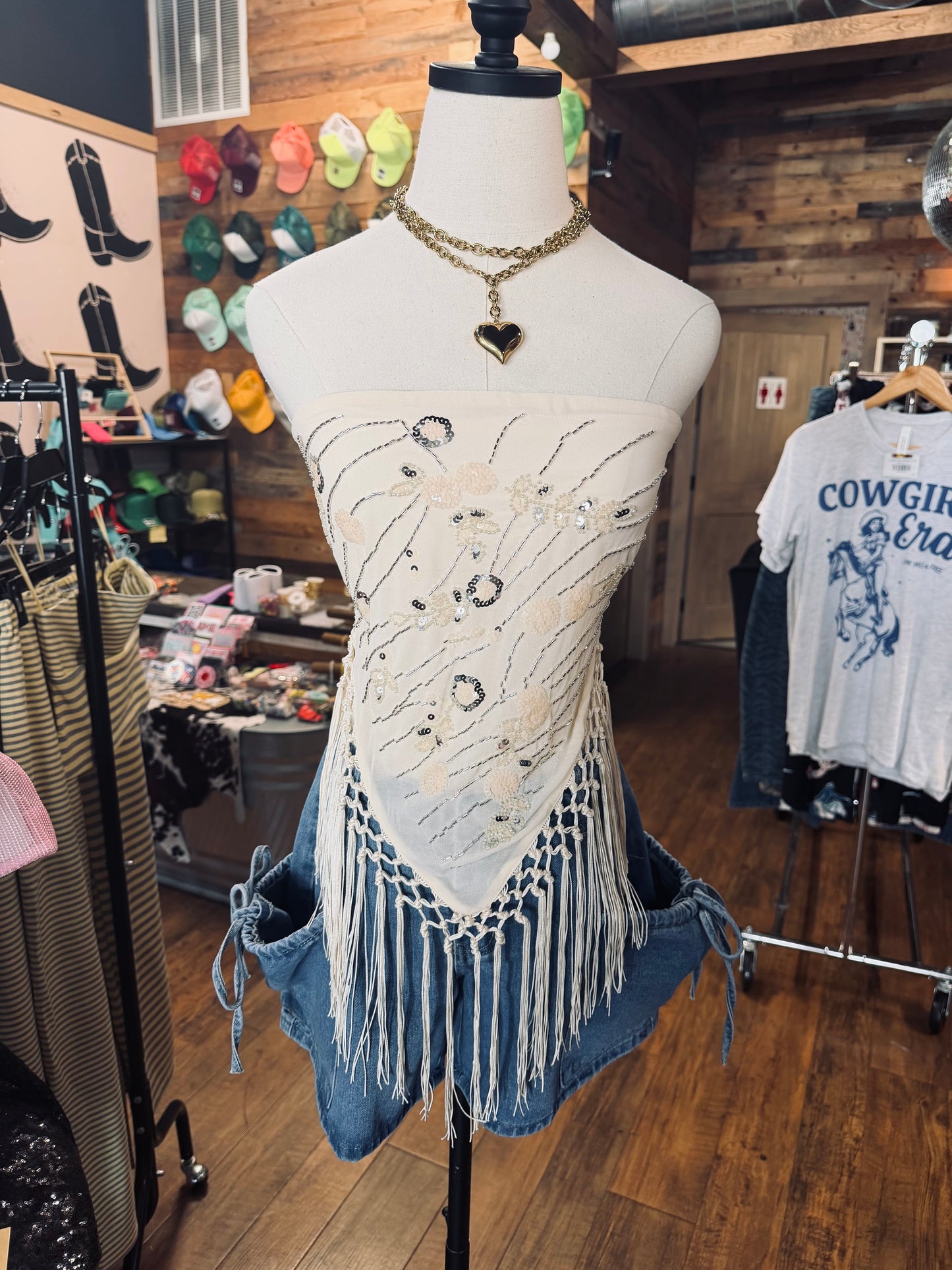 Golden Hour Strapless Top