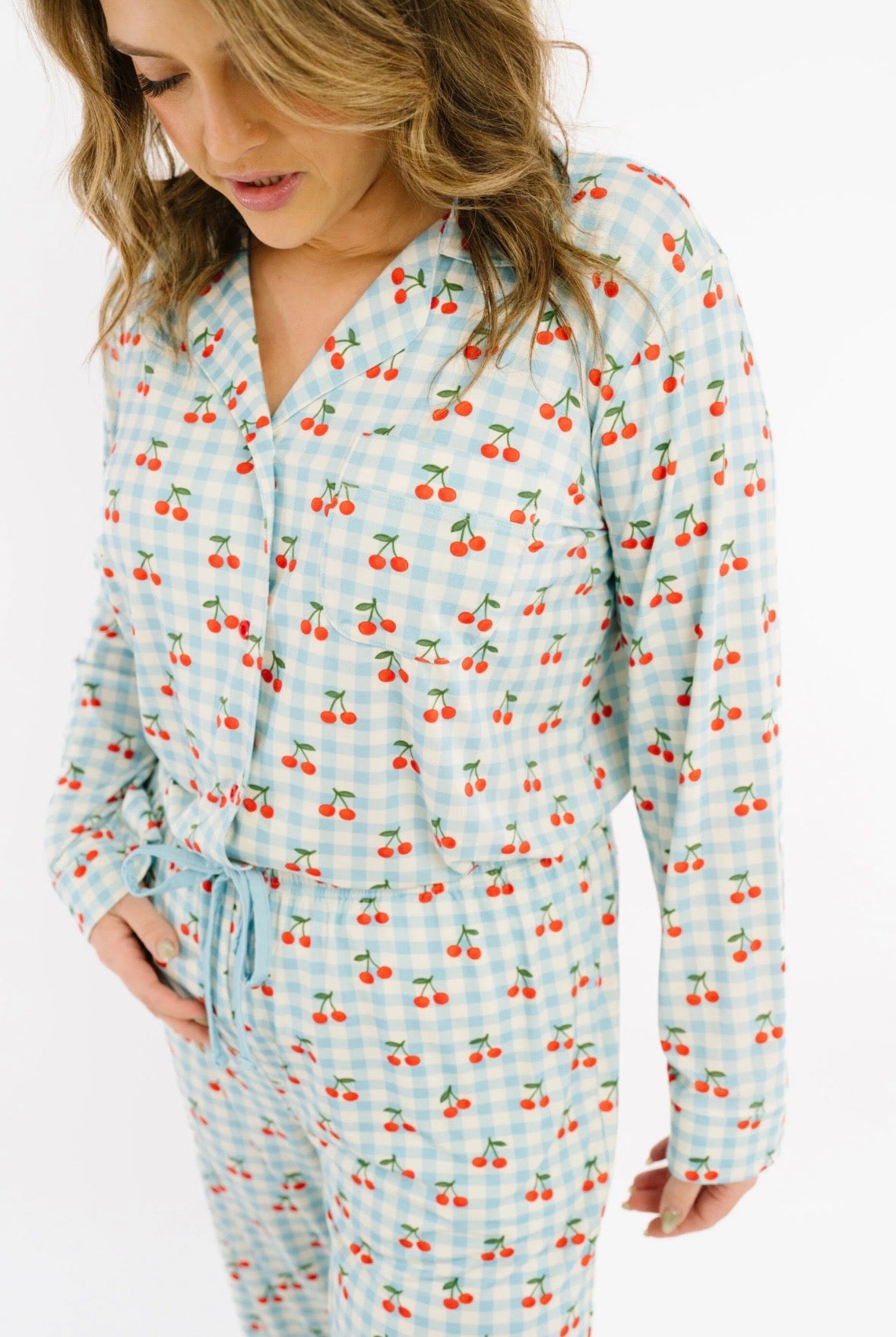 Cherry Gingham Women’s Bamboo PJ