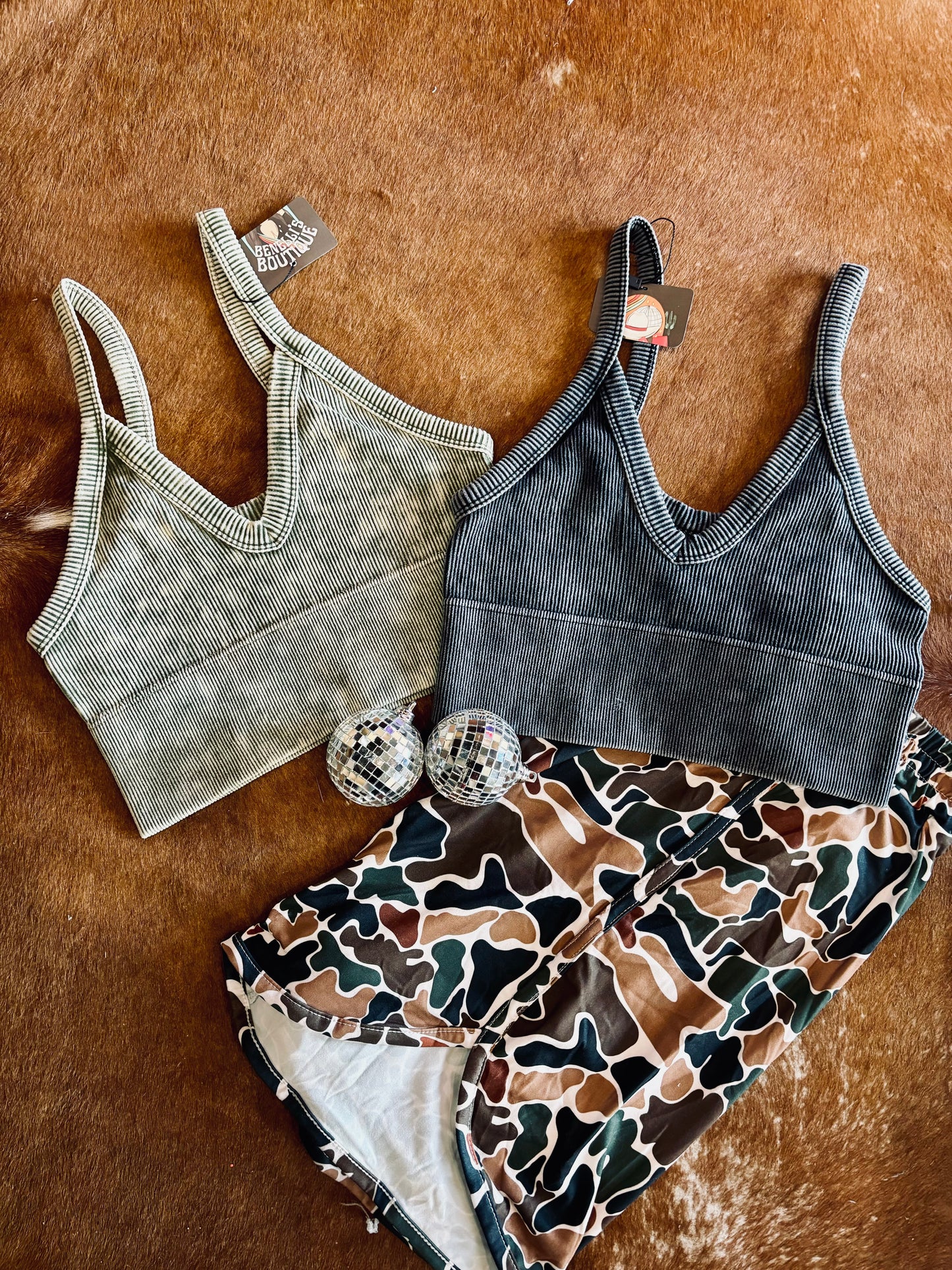 V Neck Ribbed Bralette