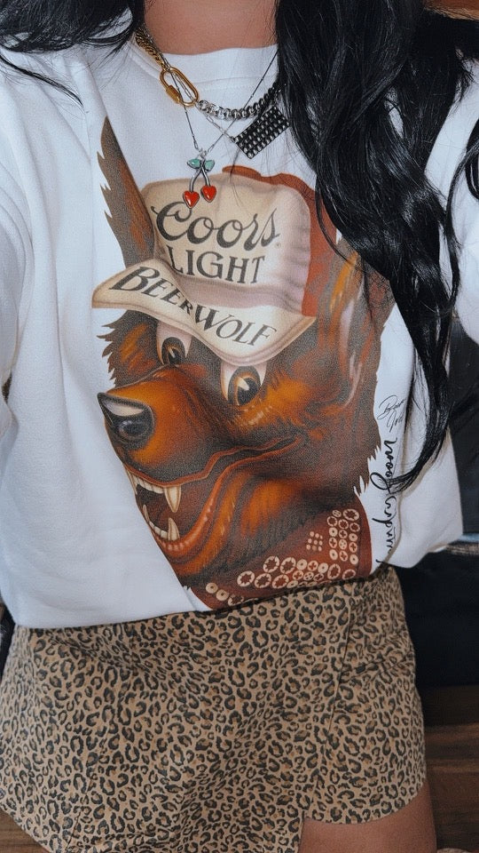 Beer Wolf - Jump Jumper - White