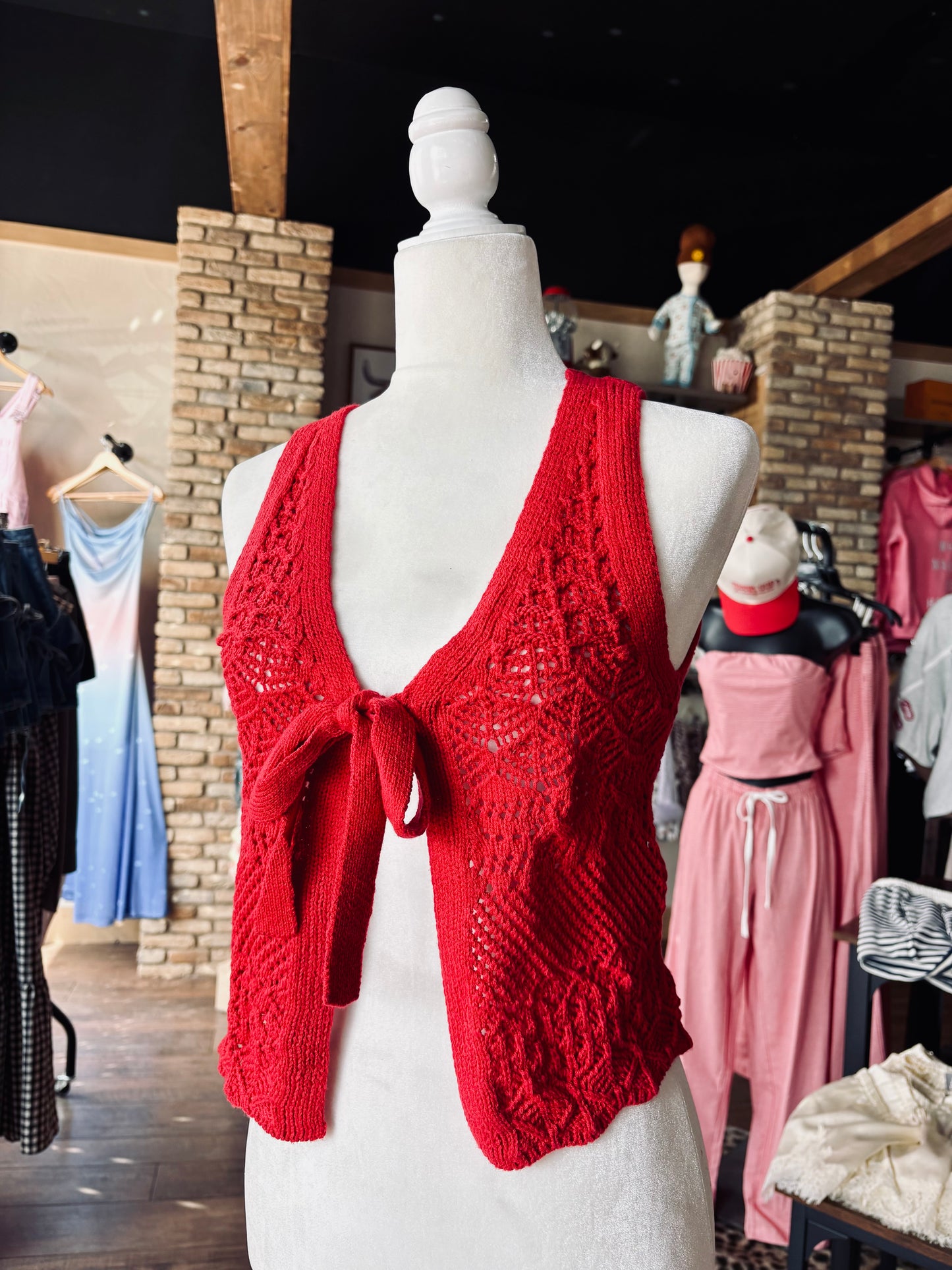 Crochet Knit Vest Top