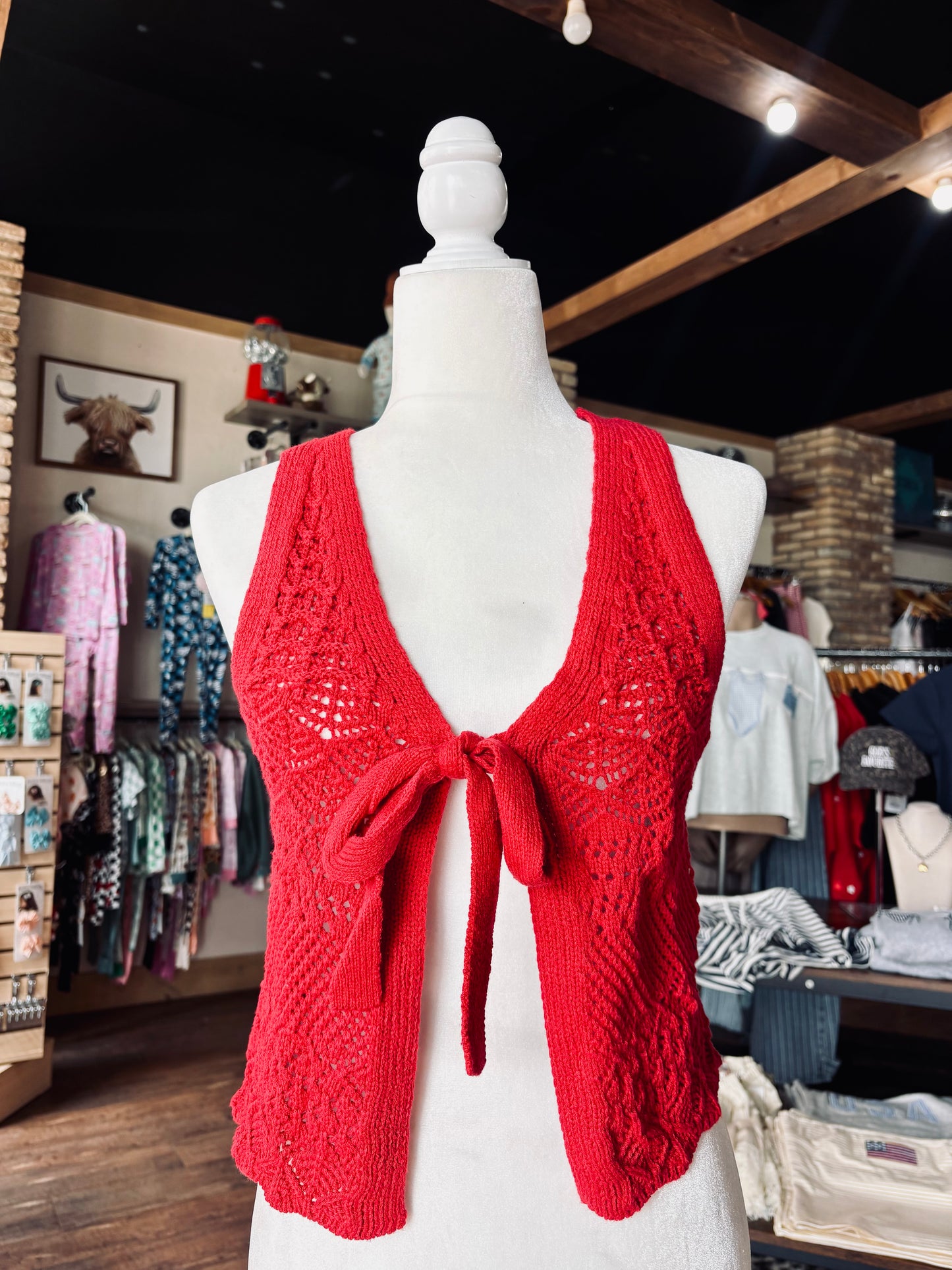 Crochet Knit Vest Top
