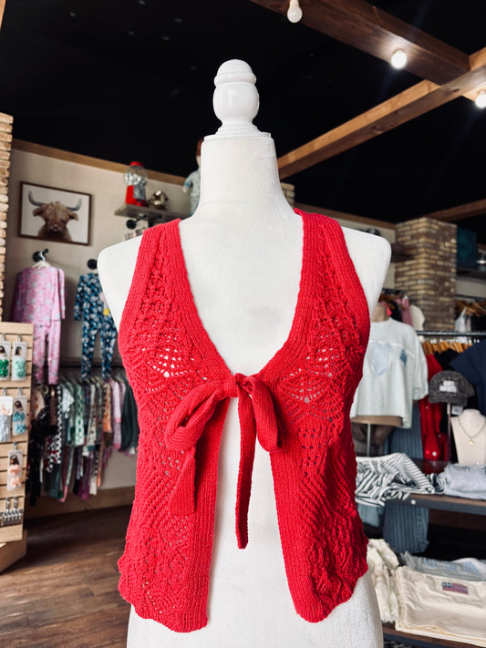 Crochet Knit Vest Top