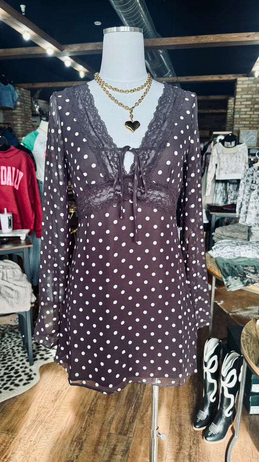 Bella Babydoll Polka Doll Dress