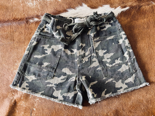 Camo Drawstring Shorts