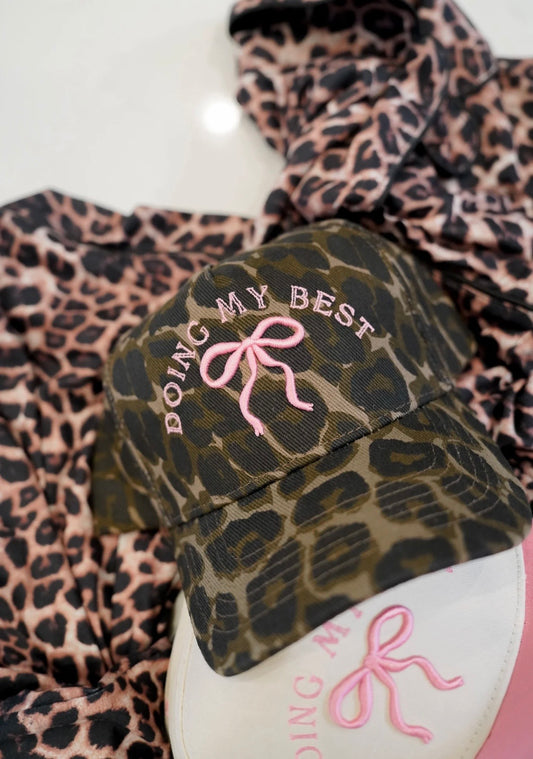 Doing My Best - Leopard Trucker Hat