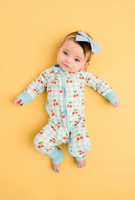 Cherry Gingham Bamboo Sleeper