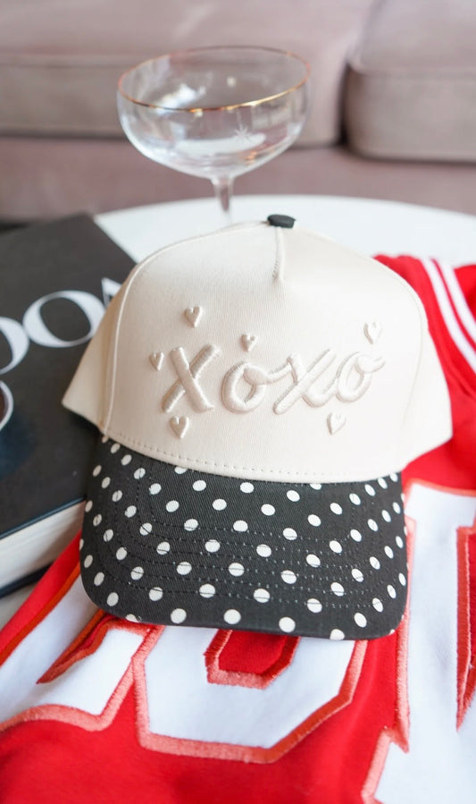 XOXO - Polka Dot Vintage Trucker Hat