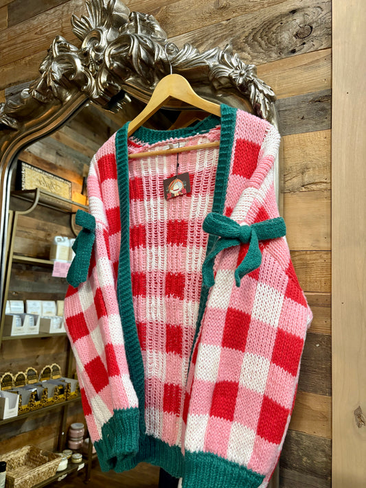 Holly Berry Check Cardigan