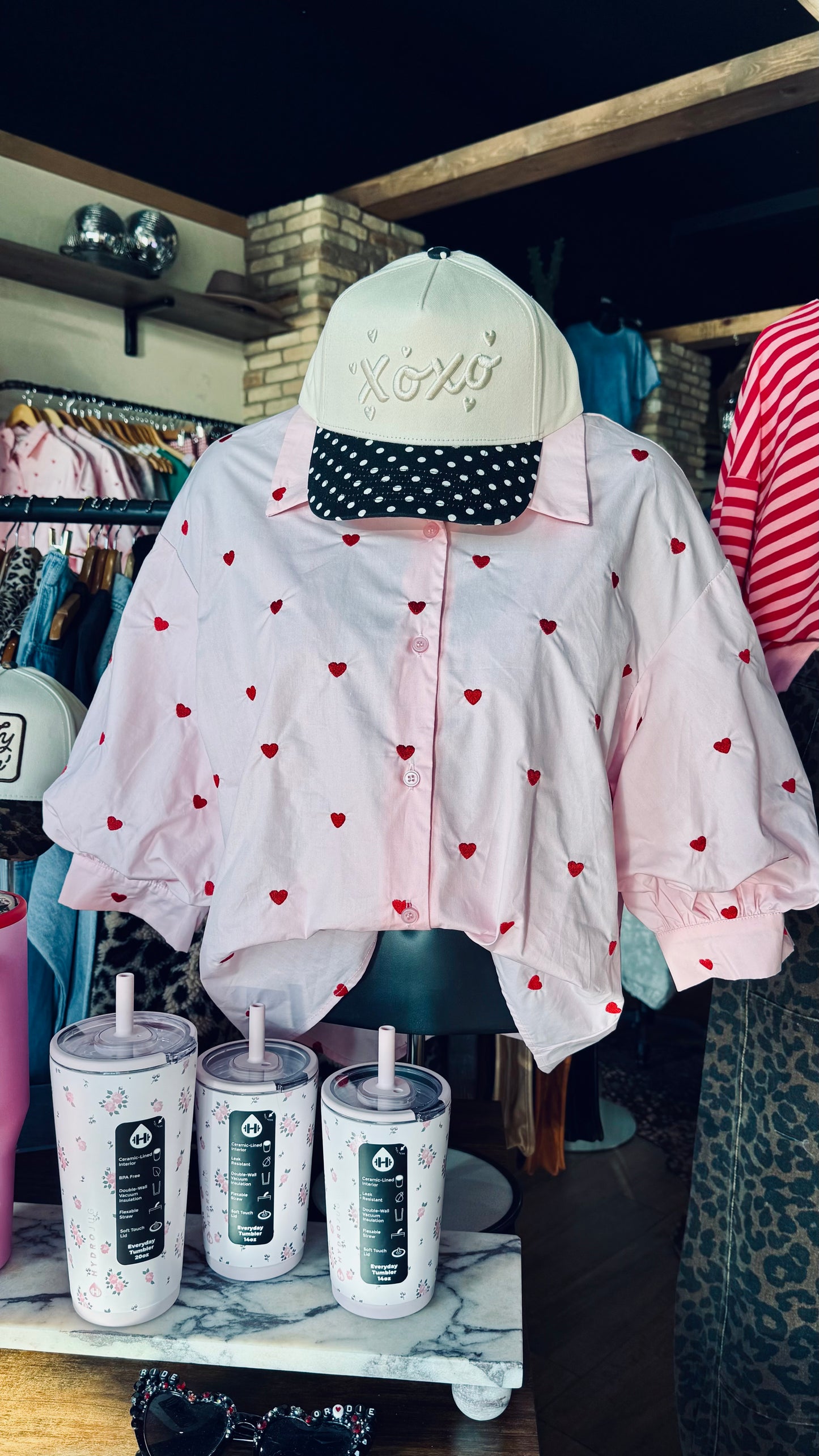 Be Mine Embroidered Button Down
