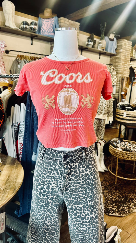 Coors Original 40Oz - Baby Tee - Vintage Red