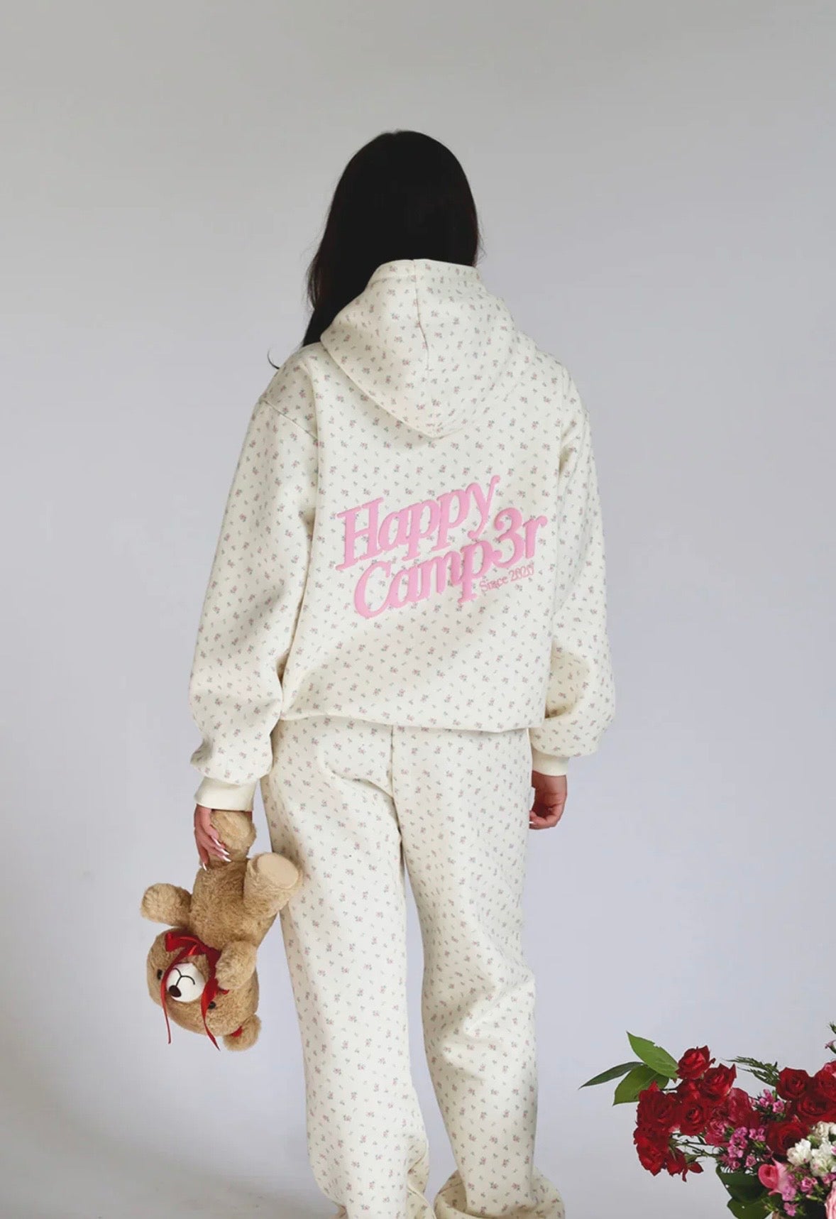 Happy Camp3r Vintage Floral Hoodie