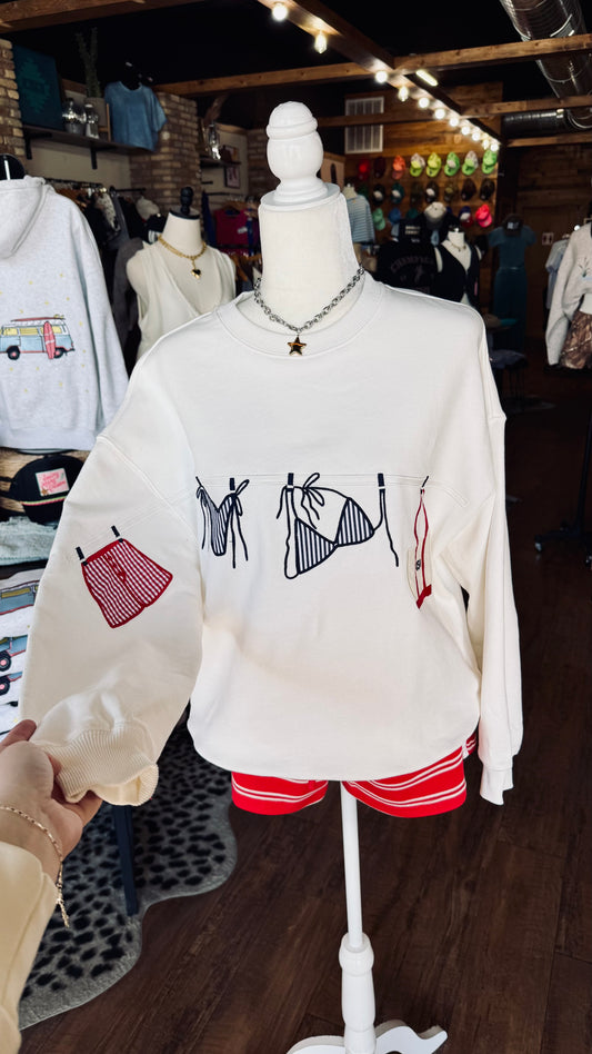 All American Summer Crewneck - White