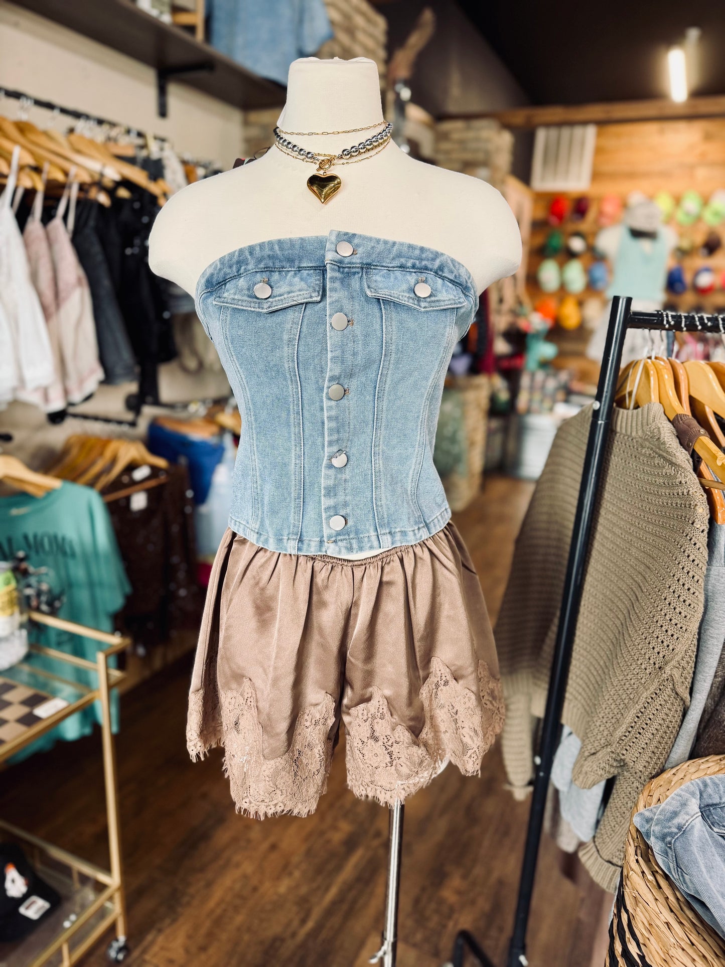 Denim Tube Top