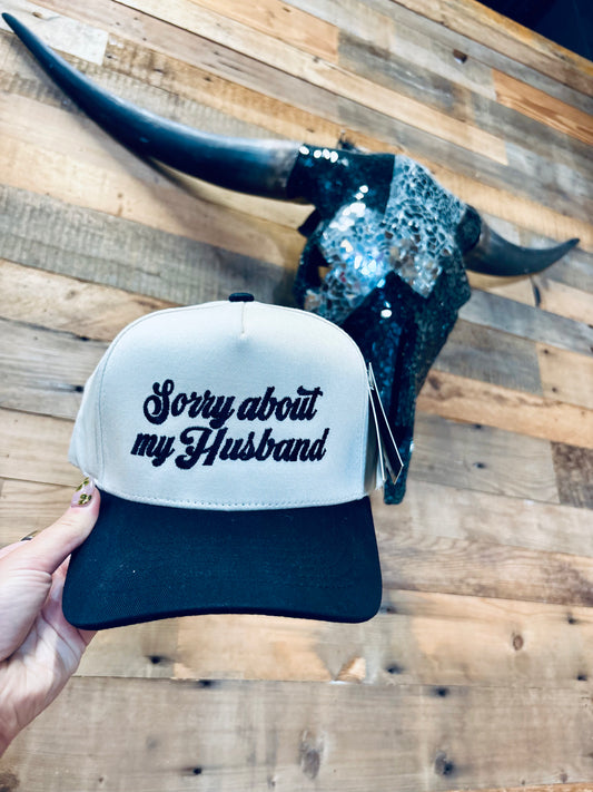 Sorry About My Husband Vintage Trucker