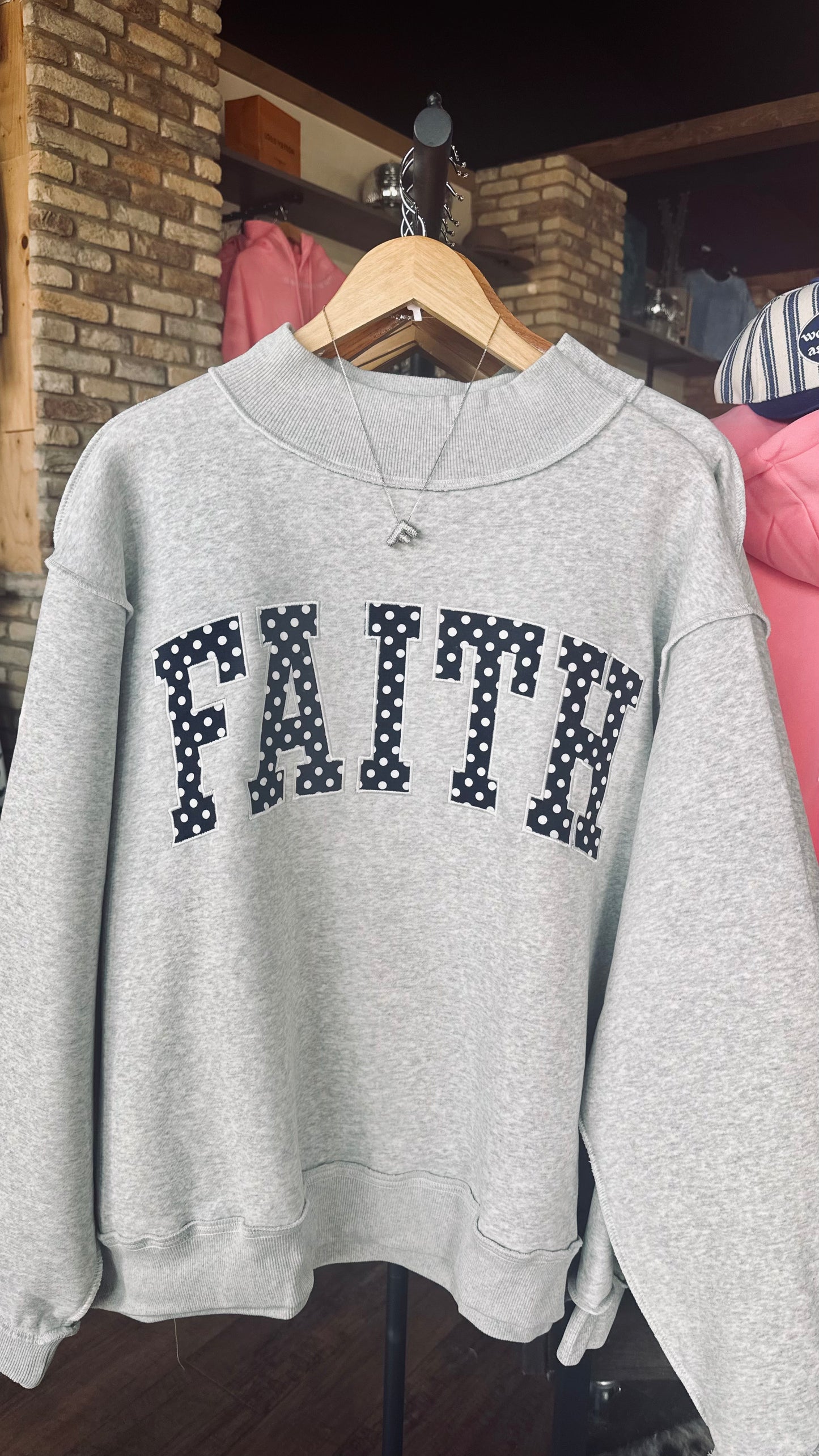 FAITH Polkadot Mockneck