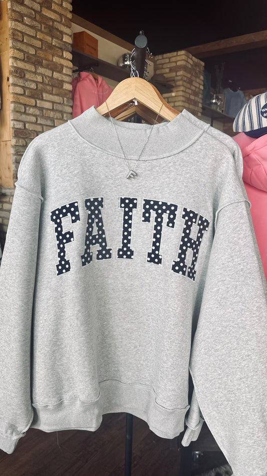 FAITH Polkadot Mockneck