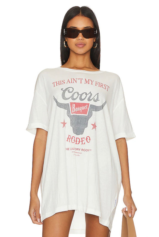 Ain'T My First Coors Rodeo - Oversized Tee