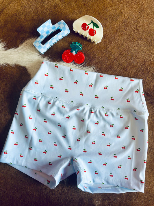 Cherry Biker Shorts