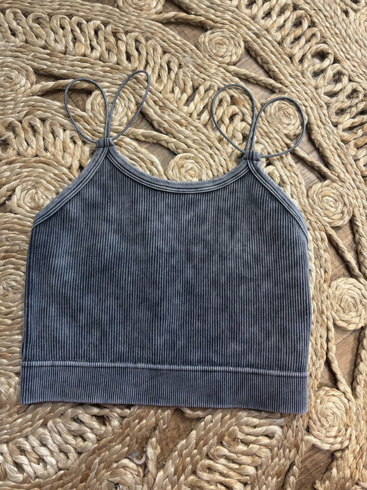 Two Strap Ribbed Tank