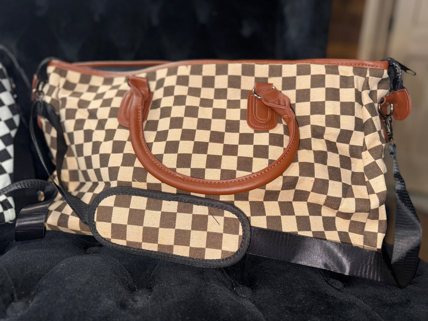 Checkered Duffle Bags
