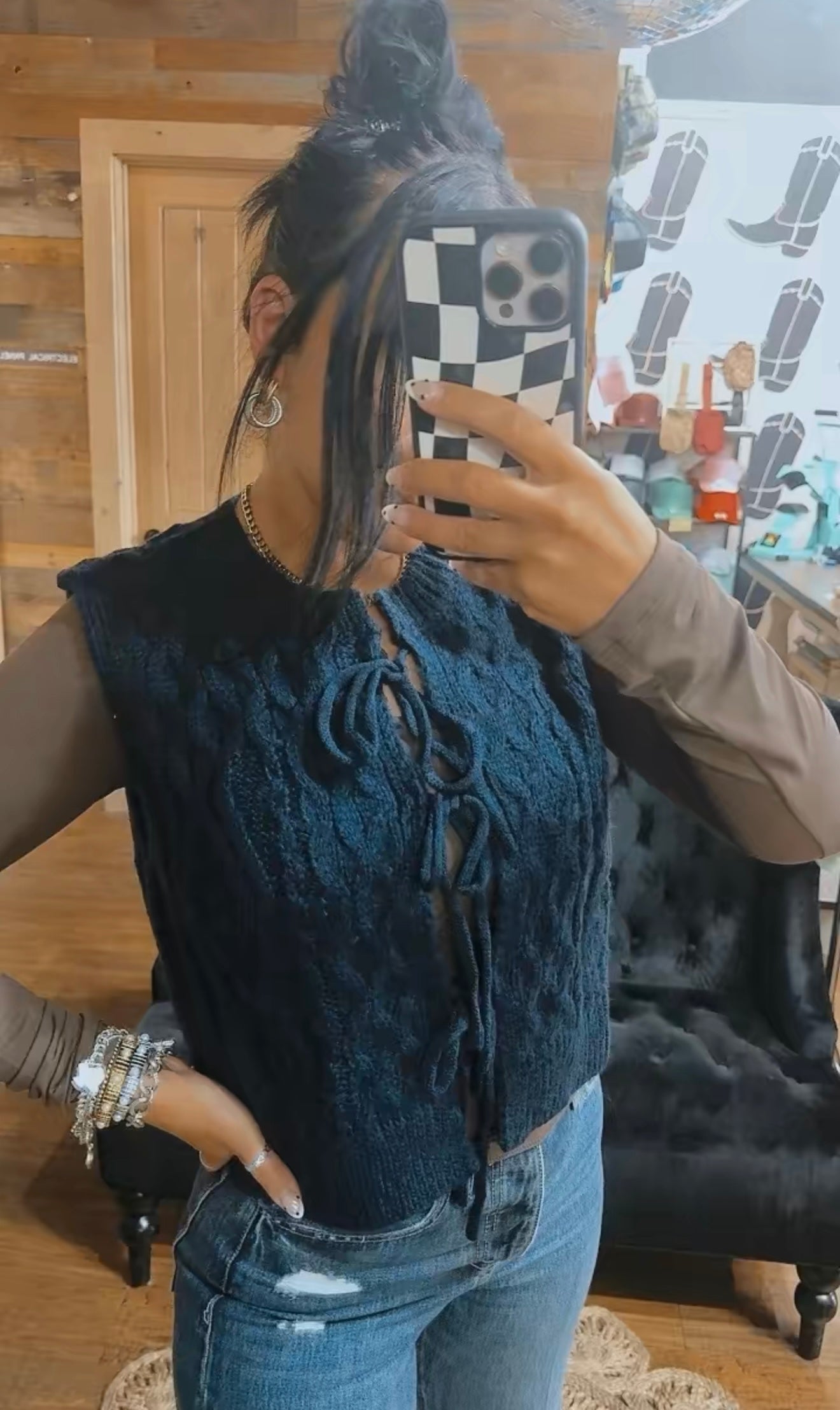Fallon Tie Knitted Vest