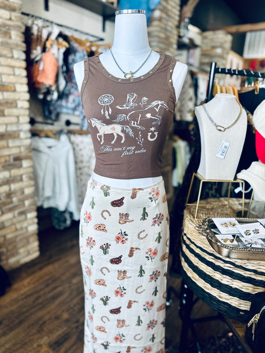 Cowboy Cutie Maxi Skirt