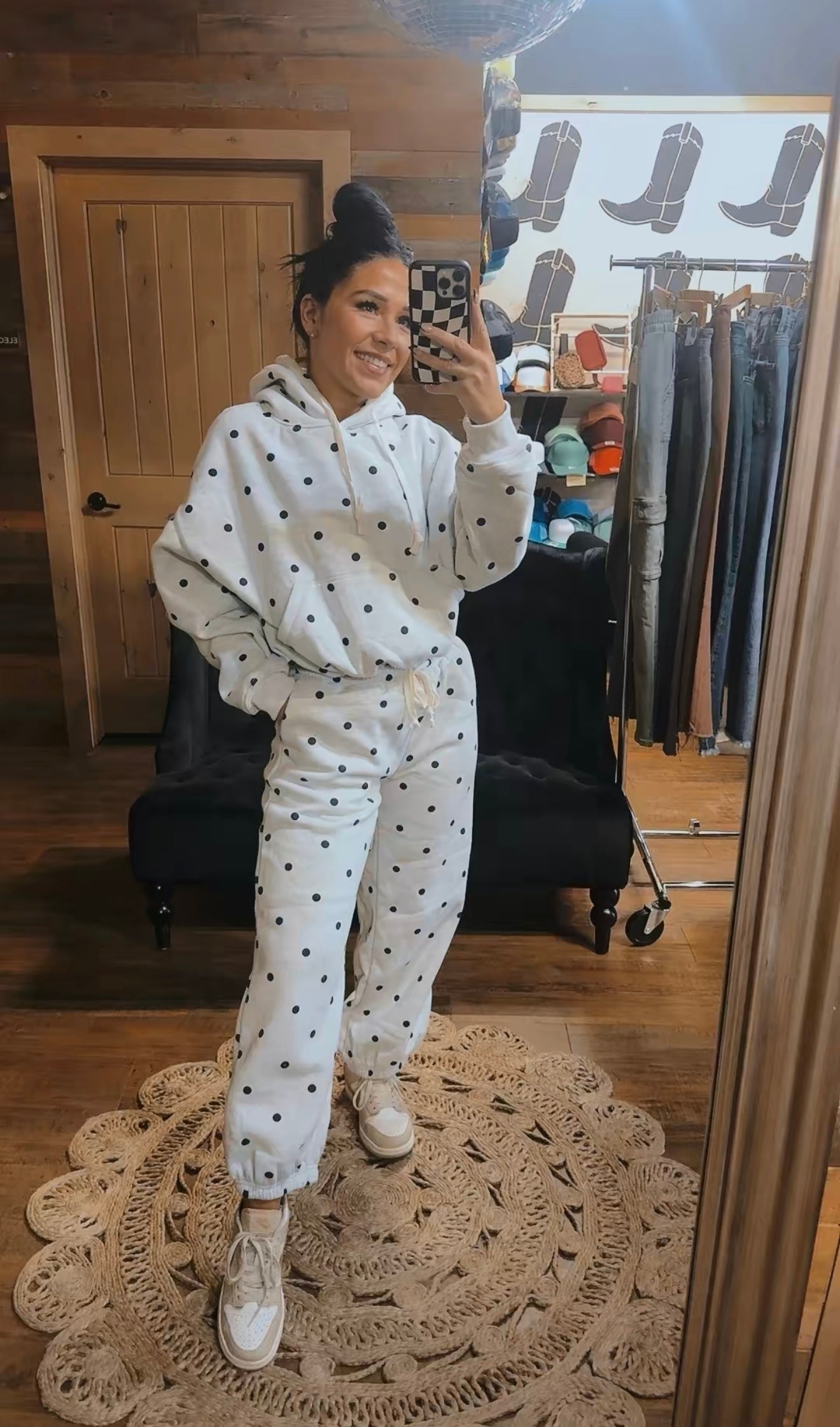 Off-Duty Polka Hoodie