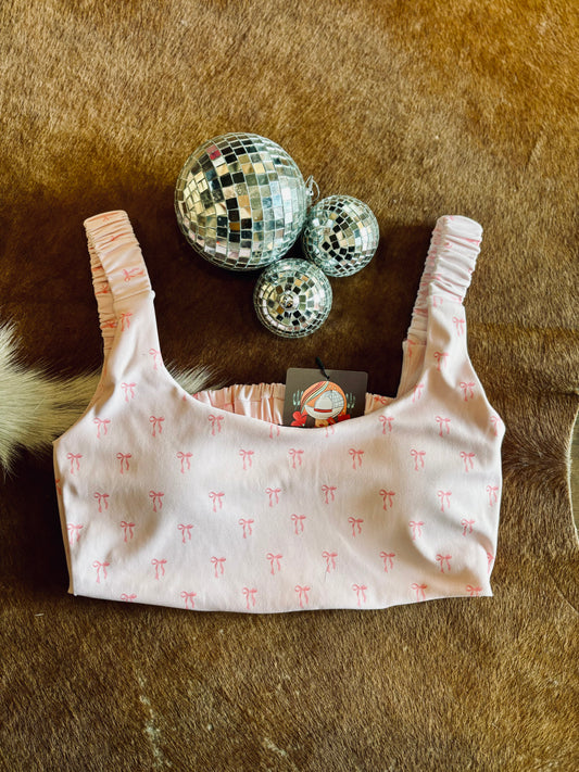 Bow Ruched Bra Top