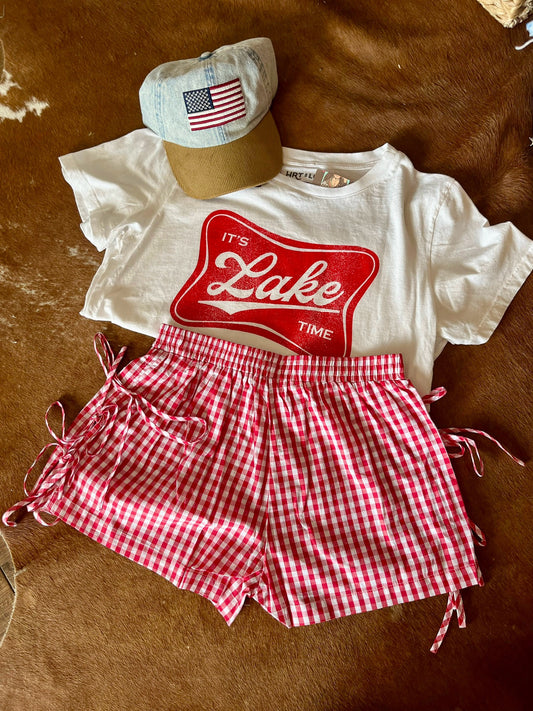Gingham Bow Shorts