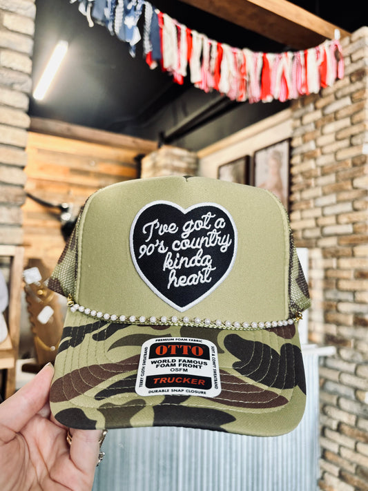 90s Country Heart Trucker Hat