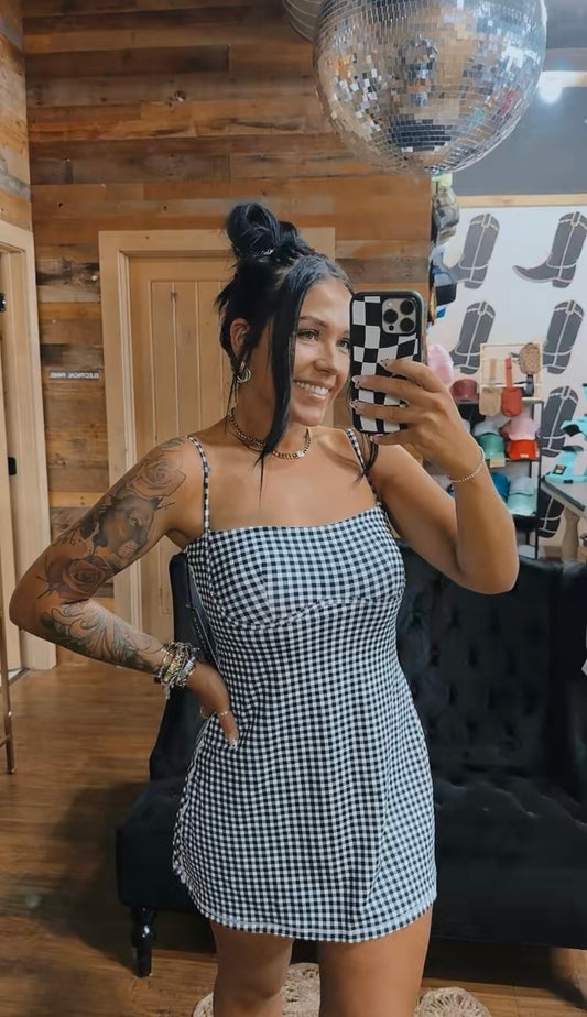 Gingham Sweetheart Dress