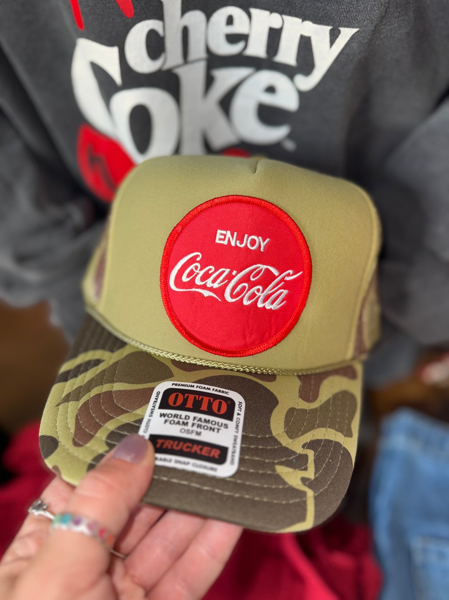Camo Coca-Cola Trucker