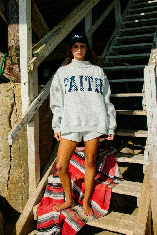 FAITH Polkadot Mockneck