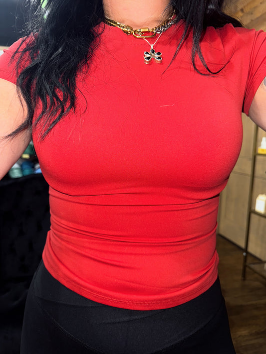 Basics Butter Tee - Red