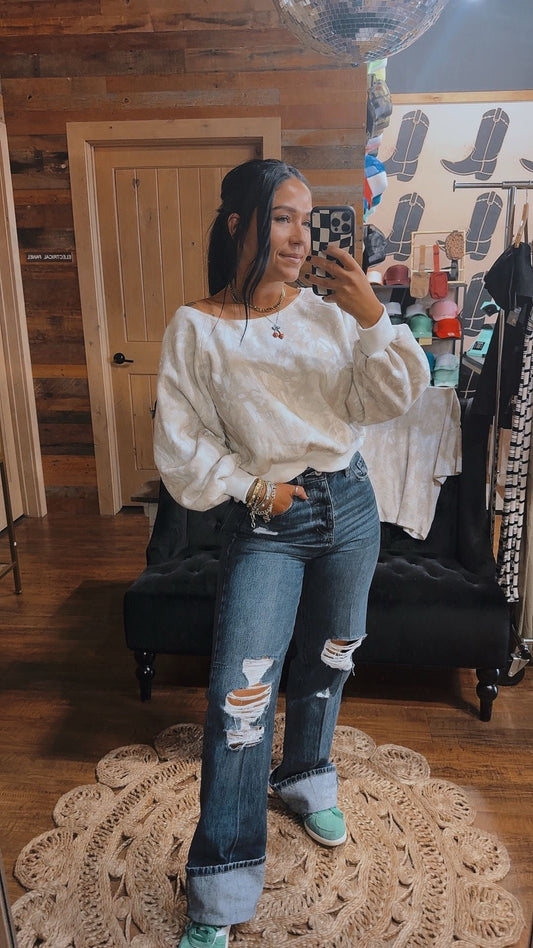 Nature Camo Off The Shoulder Top