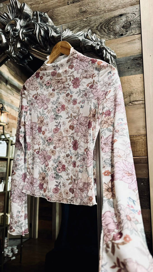 Willow Floral Mesh Top