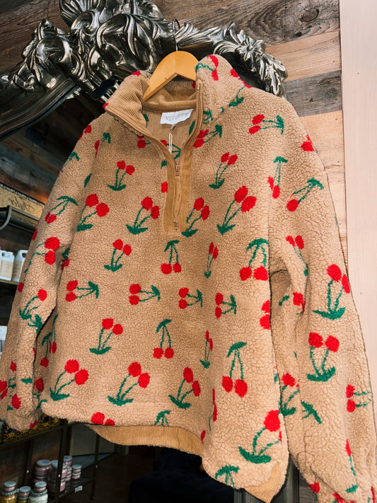 Cherry 1/4 Zip Jacket